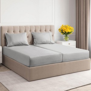 100% Cotton 400 Thread Count 4 Piece Sheet Set - Soft & Cozy Sateen Bed Sheets - CGK Linens - 1 of 4