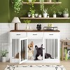 Famapy White Furniture-Style Dog Cage with 3 Drawer Storage: Sturdy and Reliable - 2 of 4