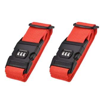 Unique Bargains PP Travel Packing Suitcase Belts with Buckle and Combination Lock 2 Pcs