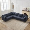 GDFStudio Benedict Modern 105.6" 6-Seater L Shaped Upholstered Sectional Sofa with Cushions and Pillows - 2 of 4