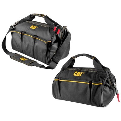 Cat 2 Piece Wide Mouth Tool Bag Set