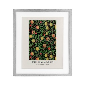 Stupell Industries William Morris Fruit Or Pomegranate Framed Print Under Glass Art, Gray, 17" x 21" - 1 of 4