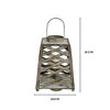 Essential Decor & Beyond 14.2" Gray Bamboo Candle Lantern With Handle - 4 of 4