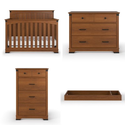 Child Craft Redmond Full Panel Crib, Changing Table Dresser & Chest 4 Piece Nursery Set