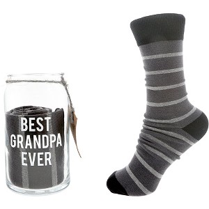 Pavilion Gift Company - Best Grandpa - 16 oz Beer Can Glass and Sock Set - Drinkware - 1 of 4