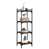 vidaXL Bookcase 4-Tier Smoked Oak 15.7 in.x11.8 in.x47.2 in. Engineered Wood - 3 of 4