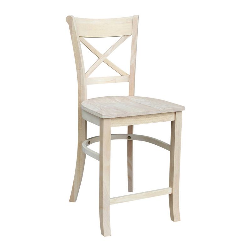 24&#34; Charlotte Counter Height Barstool Unfinished - International Concepts, 4 of 12