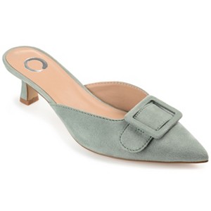 Journee Collection Womens Vianna Kitten Heel Mules Pointed Toe Pumps - 1 of 4