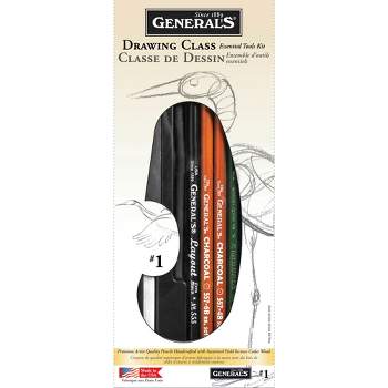 Generals Hexagonal Drawing Pencils, 2b Thin Tip, Black, Pack Of 12