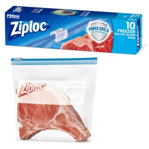Ziploc Slider Gallon Freezer Bags - 10ct - 1 of 4