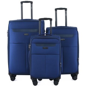 IZOD Liam Soft Shell Lightweight Expandable 3 Piece Luggage Set with 360° Dual Spinning Wheels and Combo Lock (28", 24", 20") - 1 of 4