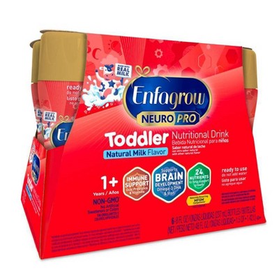 Enfagrow Neuropro Non-gmo Ready To Feed Toddler Formula Bottles - 8 Fl Oz Each/6ct : Target Enfagrow Neuropro Non-gmo Ready To Feed Toddler Formula Bottles - 8 Fl Oz Each/6ct : Target