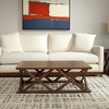 HomeRoots 48" Brown Solid Wood Geo Frame Coffee Table - 2 of 4