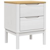 vidaXL Bedside Cabinet Nightstand Side Table Bedroom Furniture Solid Wood Pine - 2 of 4