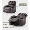 Oversized Electric Recliner Chair-Massage & Heat, 360¡ã Swivel, Remote Control & Cup Holder - Perfect for Living Room, Bedroom, and Nursery - 2 of 4