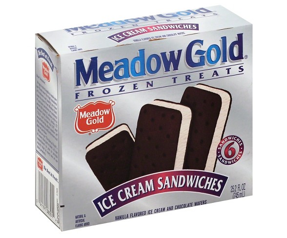 Meadow Gold Ice Cream Sandwich - 6ct