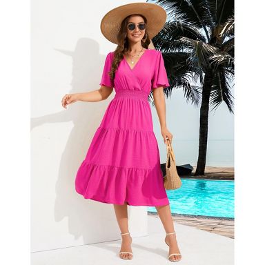 knee length dresses for ladies Nerys Knit Tank Midi Dress Black / S main image 1