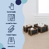 happimess Fallon Modern Minimalist Handmade Wooden Metal Nesting Storage Baskets - 3 of 4