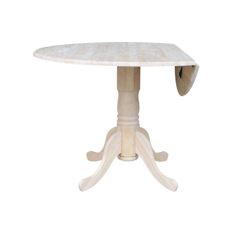42" Mason Round Dual Drop Leaf Dining Table - International Concepts, 4 of 16
