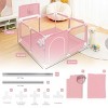 GOTGELIF 50"x50" 4-Panel Baby Playpen Foldable Playard with Basketball Hoop - 3 of 4