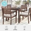 Martha Stewart Bedford 60" Indoor-Outdoor Patio Table with Brushed Woodgrain Aluminum Finish - 4 of 4