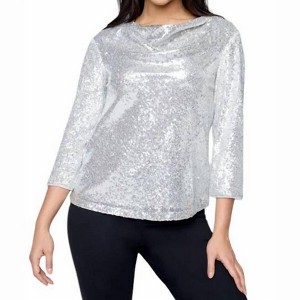 Women's Sequin Top - Carre Noir - 1 of 3