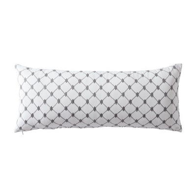 Linen Classique Dotted Windowpane Reversible Decorative Pillow