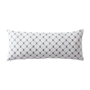 Linen Classique Dotted Windowpane Reversible Decorative Pillow - 1 of 3