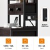 WOWLIVE Tall Nightstand with Charging Station and LED, Bed Side Table with 6 Drawers and 3-Tier Wood Storage Shelves for Bedroom - 4 of 4