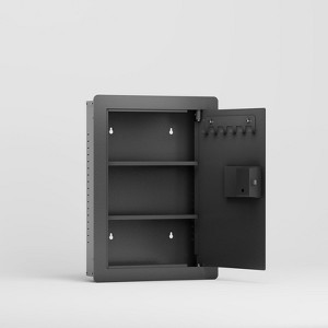 SEVOBAL Utility Storage Shelves Hidden Wall Safe with Digital Keypad Removable Shelves for Living Room Small Space, Black, 5.79"*16.14"*25.98" - 1 of 4