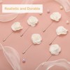 Unique Bargains Camellia Boutonnieres Pins for Formal Party Easy to Use Artificial Flowers 12pcs - 3 of 4