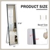 FURNIinspire Full Length Mirrors Floor Standing Wall Mirror, Bedroom Foyer Clothing Store Wall Mounted Mirror, Wooden Frame Square Black 15"*57.8" - 4 of 4
