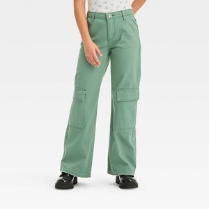 Girls' Mid-Rise Wide Leg Cargo Pant - art class™ - 1 of 3