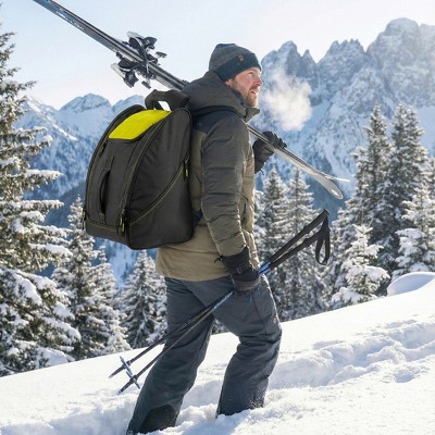 Sportube Wanderer Boot Bag, 50L Ski & Snowboard Gear Backpack for Travel, Citrus — фото 6