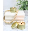 Cornucopia Brands 6oz Round Gold Tins/Candle Tins, 12pk; Metal Tins for Candles, DIY, Party Favors & More, Slip-On Lids Included - 3 of 4