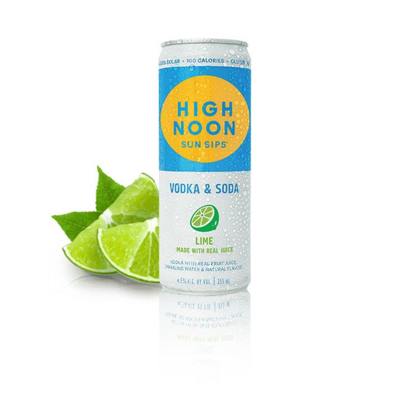 High Noon Sun Sips Lime Vodka Hard Seltzer - 4pk/12 fl oz Cans, 4 of 6