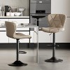 BABYYER Modern Bar Stools Set of 2, with Back and Footrest, Adjustable Swivel Barstools, for Kitchen Island - 2 of 4