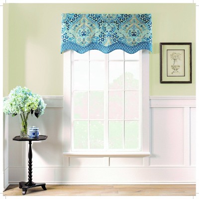 18"x52" Moonlit Shadows Window Valance Blue - Waverly