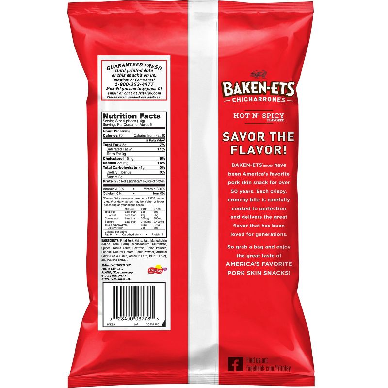 Baken-ets Hot N Spicy Chips 3oz, 2 of 4