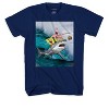 Seven Times Six SpongeBob Shirt Boys Patrick Fishing On Shark Short Sleeve Graphic Tee Blue - 4 of 4