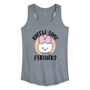 Women's - Disney - Ruffle Some Feathers Graphic Racerback Tank - 1 of 4