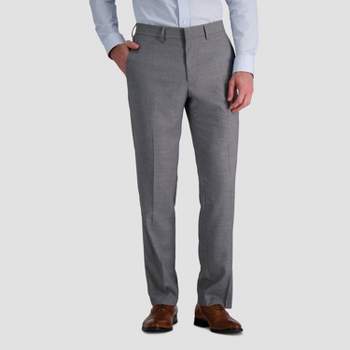 Haggar H26 Men's Tailored Fit Premium Stretch Suit Pants - Gray