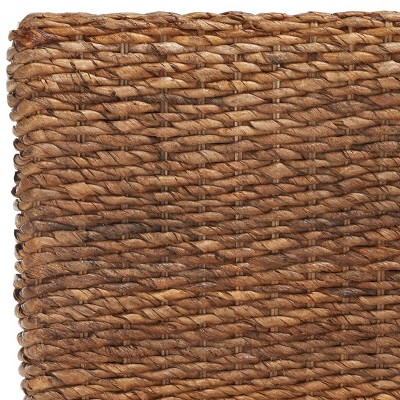 Natural Woven Rattan and Wood Side Chair Set