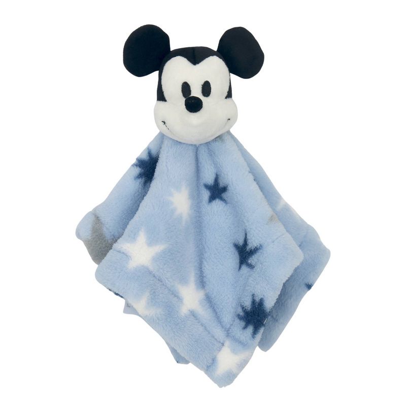 Lambs &#38; Ivy Disney Baby Mickey Mouse Plush Security Blanket - Blue, 1 of 5
