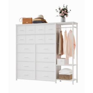 16-Drawer Storage Unit (Iron + MDF Fabric) - White : Target