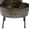 26" x 30" Farmhouse Metal Fountain Gray - Olivia & May: Indoor/Outdoor, Rustic Garden Decor, Electric Waterfall Feature - 4 of 4