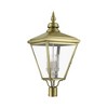 Livex Lighting Adams 4 - Light Post Light in  Antique Brass/Brushed Nickel - 3 of 4