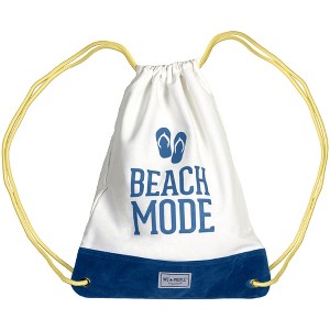 Pavilion Gift Company - Beach Mode - 13" x 17" Canvas Drawstring Bag - Handbags - 1 of 4