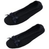 CTM Women's Terry Ballerina Slipper House Shoe (Pack of 2) - 4 of 4