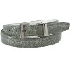 CTM Big & Tall Leather Croc Print Dress Belt with Clamp On Buckle - 3 of 4